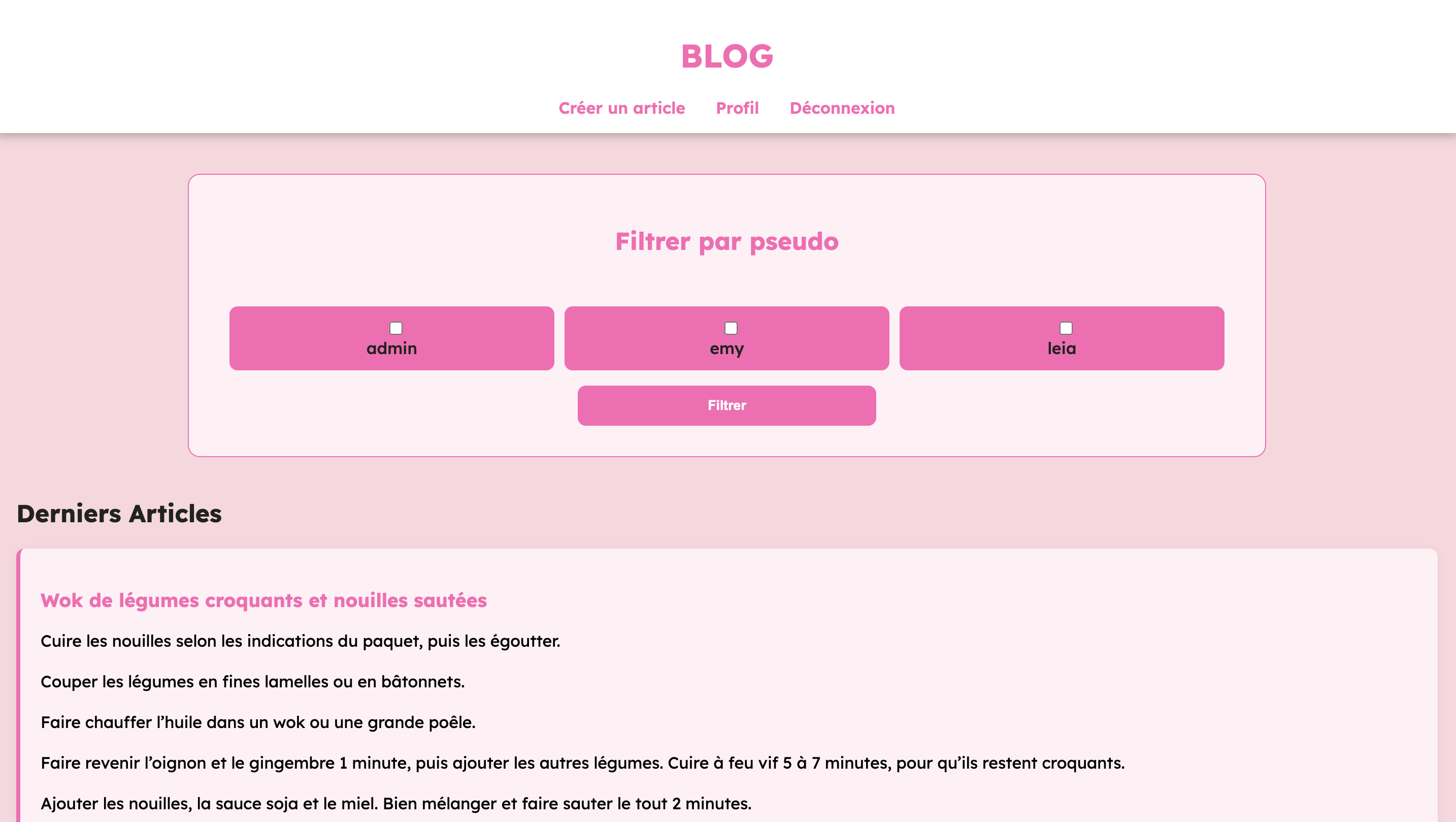 Création d'un blog